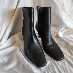 Sam Edelman Lizzo Square-Toe Leather Boots  Size 9